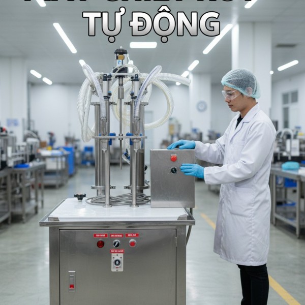 Máy chiết 2 vòi bán tự động 100ml – 1 lít – Chính xác, tiết kiệm chi phí