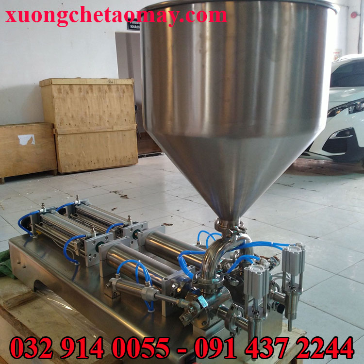 Máy chiết rót 2 vòi bán tự động