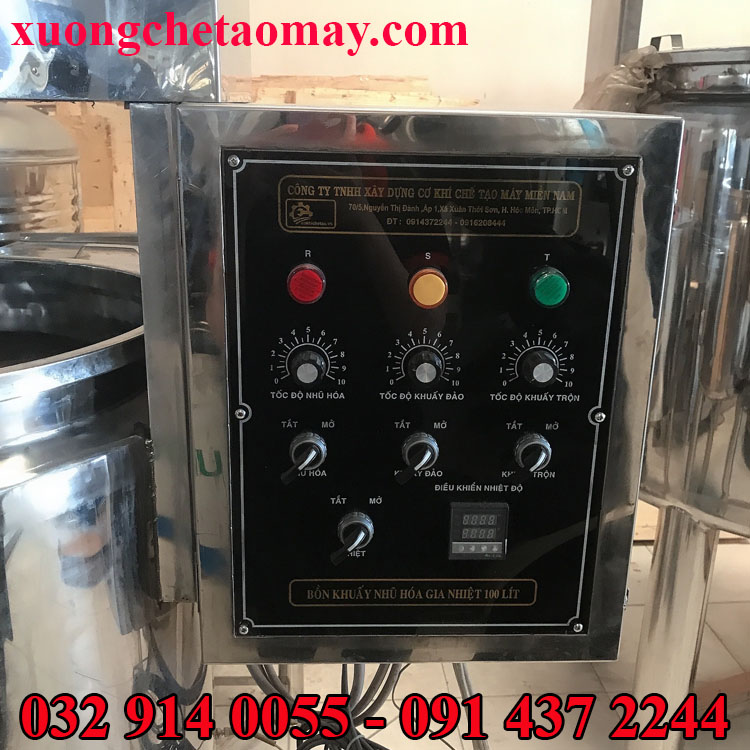 Máy khuấy mỹ phẩm nhũ hóa 100L