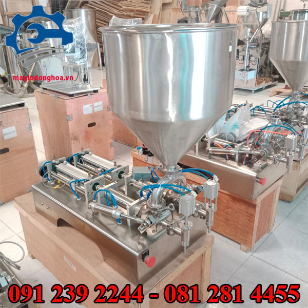 Máy chiết rót sữa rửa mặt 2 vòi