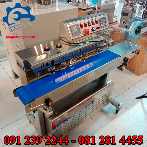 Máy hàn miệng túi thổi khí có indate