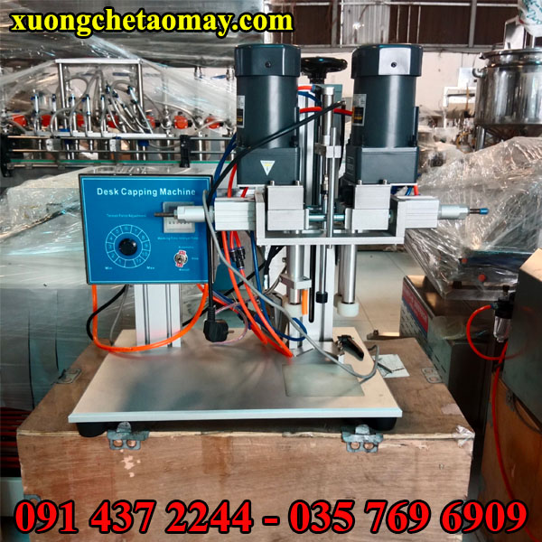 Máy đóng nắp chai 2 motor giá rẻ