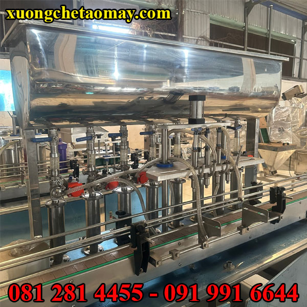 Máy chiết rót hóa chất có băng tải
