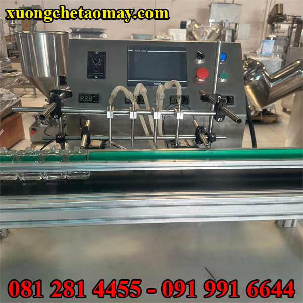 Máy chiết rót 4 vòi bơm từ